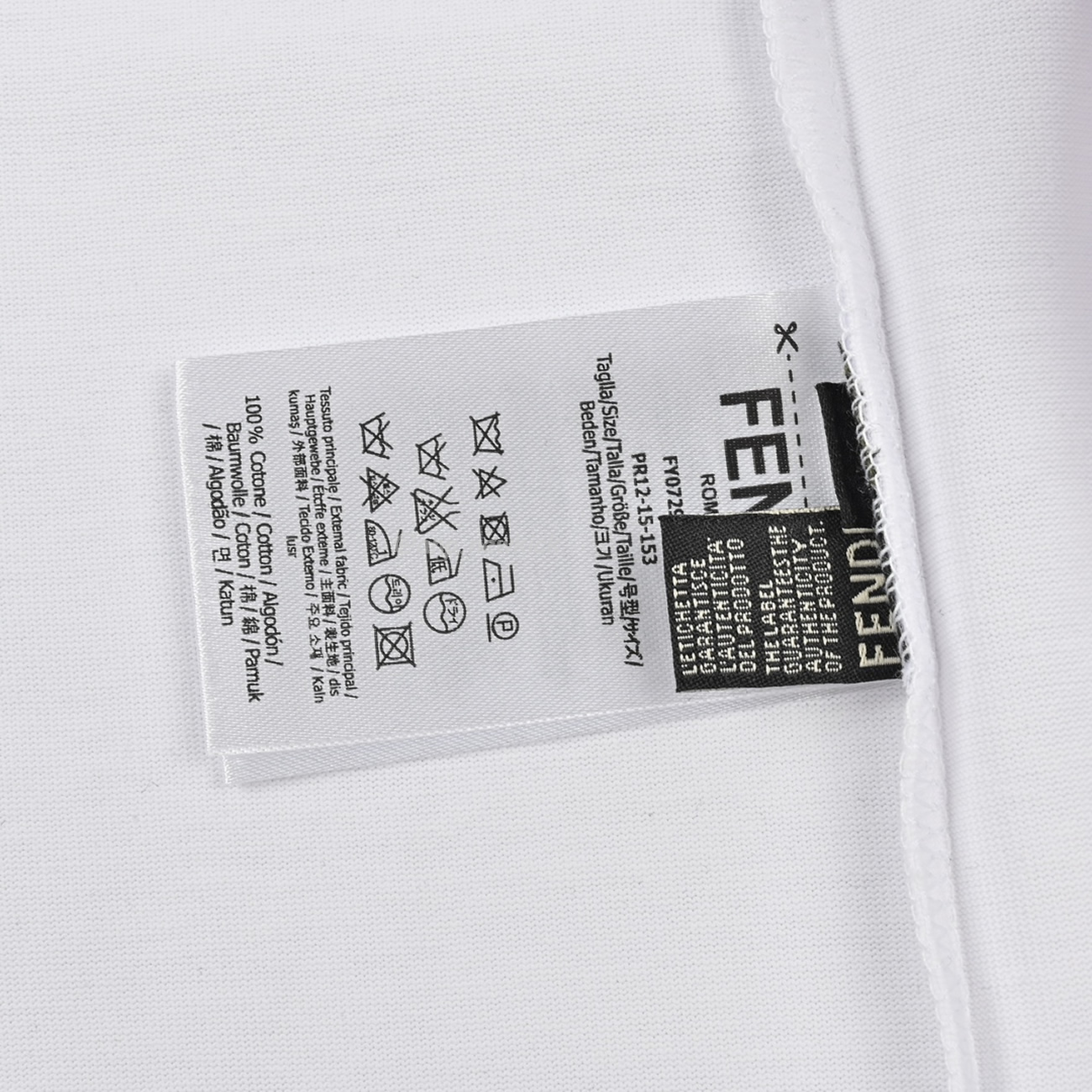 Fendi Pentagonal F Embroidered Flocked Round Neck Short Sleeved T Shirt (11) - newkick.org